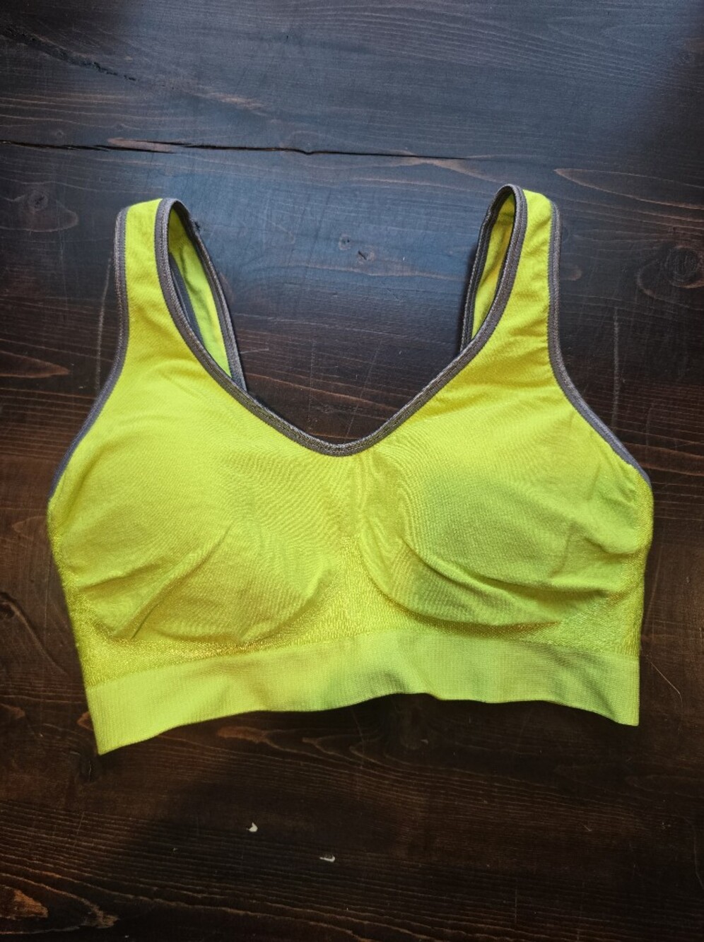 Bali Comfort Flex Fit Wireless Bra Neon Volt Yellow / Gray Trim - Size Small (St